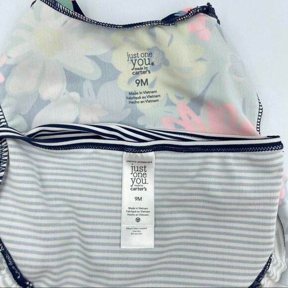 Just One You Swim Girls Sz 9M bikini Set Floral Multicolored - Picture 8 of 10